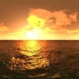 Golden Sunset Ocean