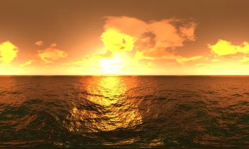 Golden Sunset Ocean