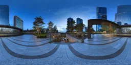Square at night