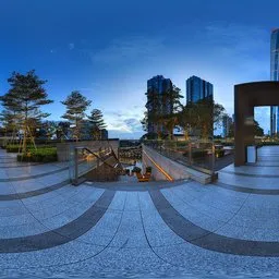 Square at night