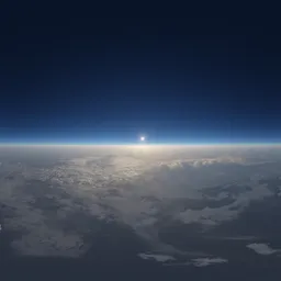 Above Earth Atmosphere Clouds Sunset