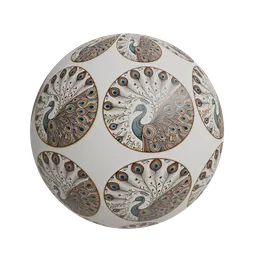 Mandala-style peacock wallaper