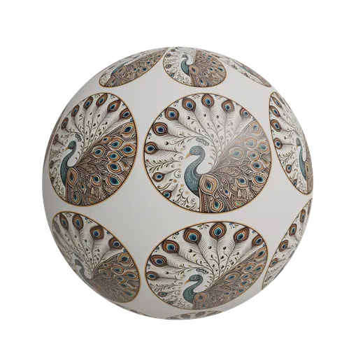 Mandala-style peacock wallaper