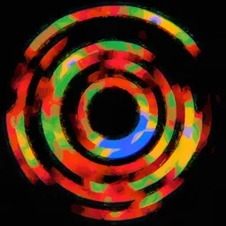 Concentric Circular Maze Glitch Ring