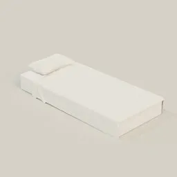 Minimalist White Single Bed