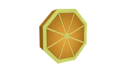 Polygonal citrus model for Blender 3D, optimized for CG visualizations and stylized renderings in low-poly design.