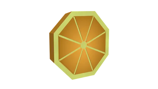 Polygonal citrus model for Blender 3D, optimized for CG visualizations and stylized renderings in low-poly design.