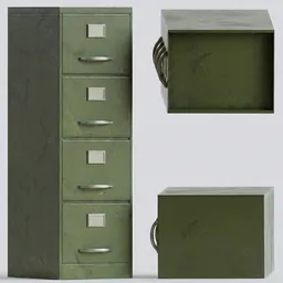 Vintage Metal Filing Cabinet
