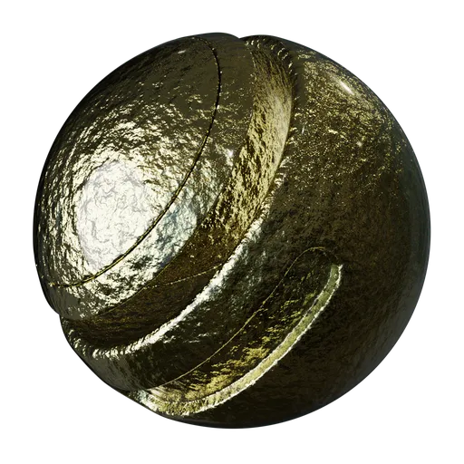 High-resolution crumpled metal PBR shader for Blender 3D, featuring a realistic, procedural texture ideal for various 3D projects.