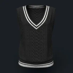 Black Knitted Vest
