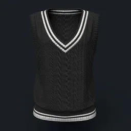 Black Knitted Vest