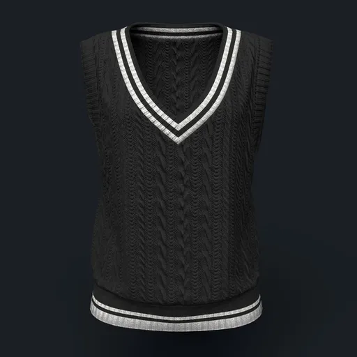 Black Knitted Vest