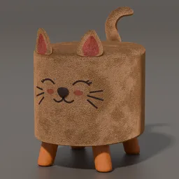 Children's ottoman cat