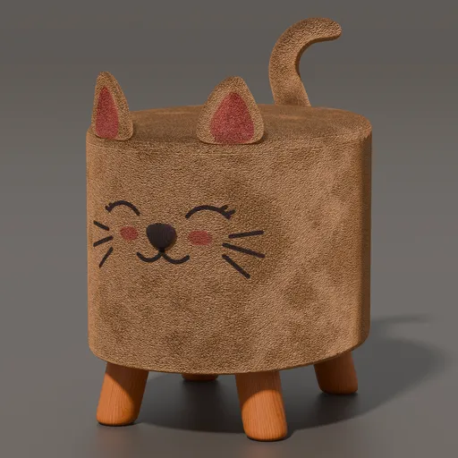 Children's ottoman cat