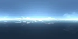 Clear sky cottony horizon