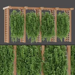 Wooden Vine Trellis Line