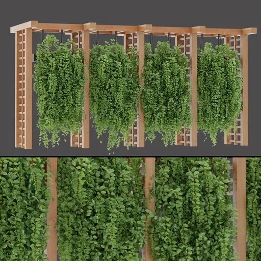 Wooden Vine Trellis Line