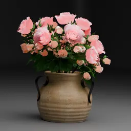 Pink Rose Pot