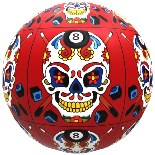 Billiard Skull Ceramic Tile