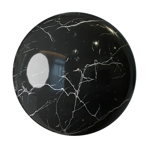 Black Marble Whit Veins