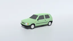 Low Poly Fiat Uno 1983 Car