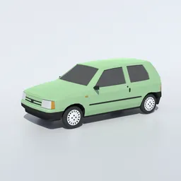 Low Poly Fiat Uno 1983 Car
