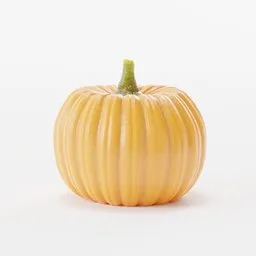 Realistic 3D pumpkin model, high-quality texture, compatible with Blender, ideal for rendering and animation.