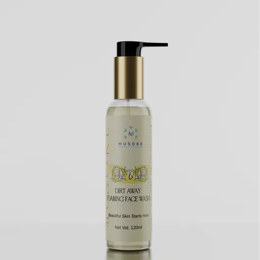 Cosmetics face wash bottle white bg