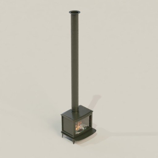 Classic Metal Fireplace | Fireplaces models | BlenderKit