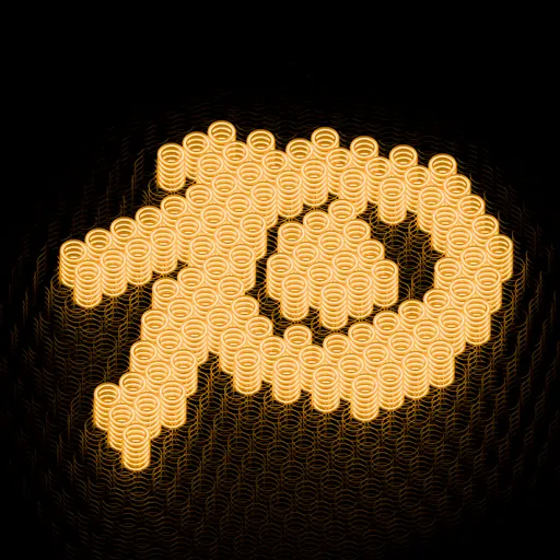 Blender Logo Glowing Spring Coil Matrix