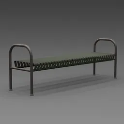 Rustic metal bench