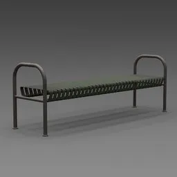 Rustic metal bench