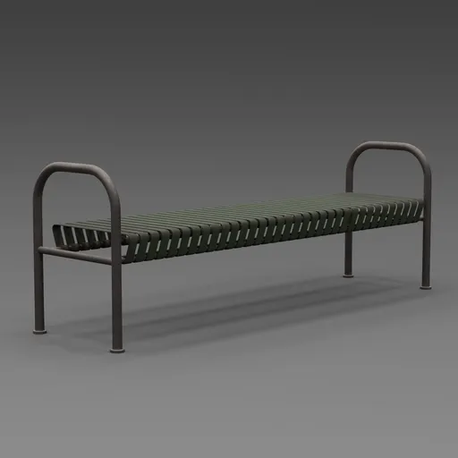 Rustic metal bench