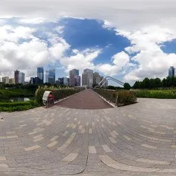 Cloudy bridge during the day 16k