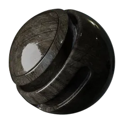 Texture of a 2K PBR grunge metal with scratches for 3D rendering in Blender and other PBR-compatible apps.