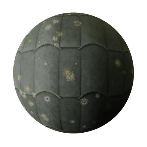 Aged Green Scalloped Tile