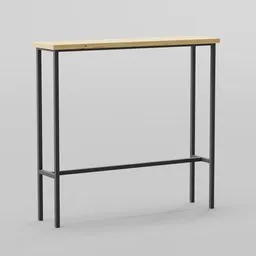 Industrial Wood Bar Table