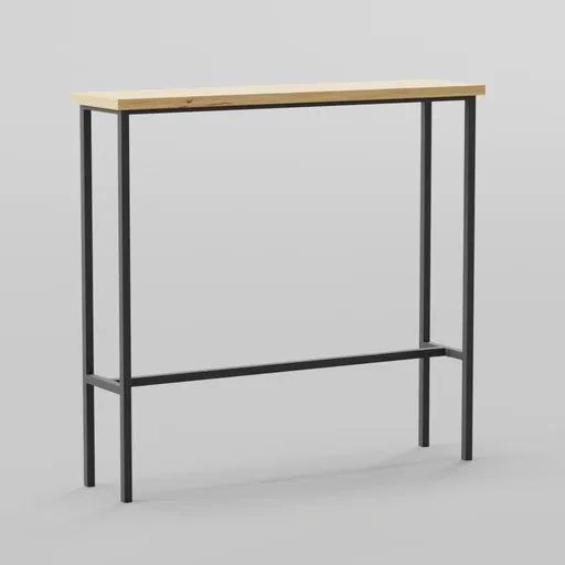 Industrial Wood Bar Table