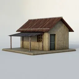 Mud House with side Porch