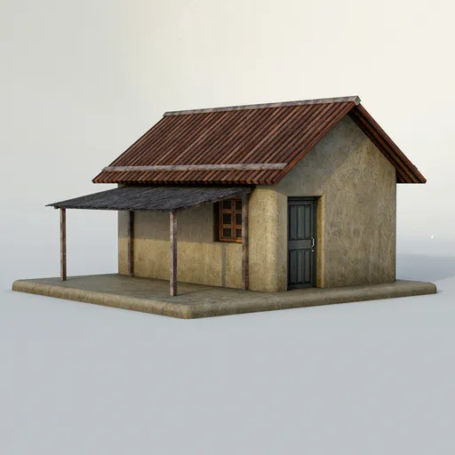 Mud House with side Porch
