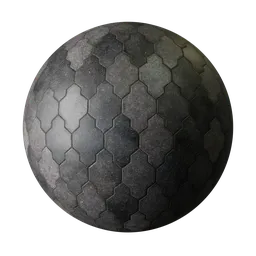 Dark Gray Interlocking Pavement Tiles