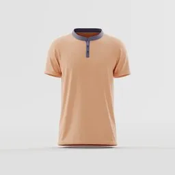 Peach & Slate Button-Up Shirt