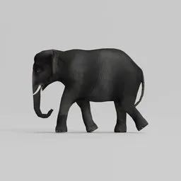 Elephant Rigged Animated
