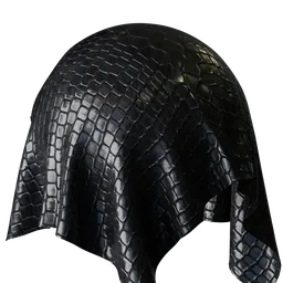 Midnight Black Croco Leather