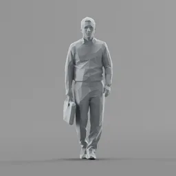 Lowpoly Male Walking