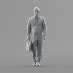 Lowpoly Male Walking