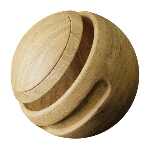 High-resolution PBR texture of aged wooden planks with realistic nails for 3D modeling in Blender.