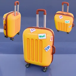 Stylized hardshell rolling suitcase
