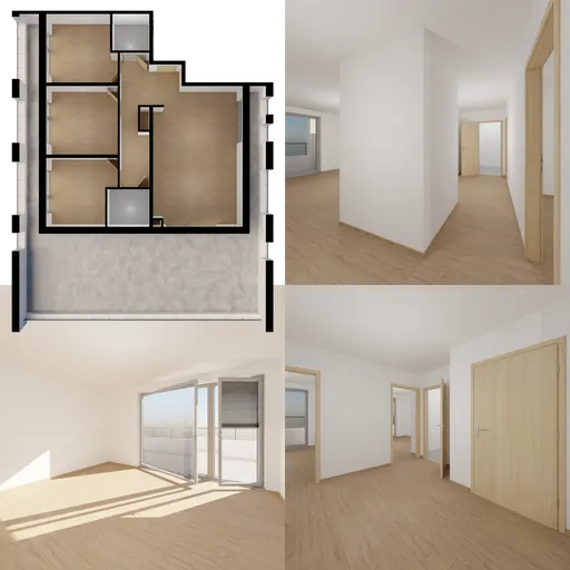 Empty 3 bedroom flat