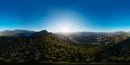 Aerial Sunny Landscape Sunset 17k